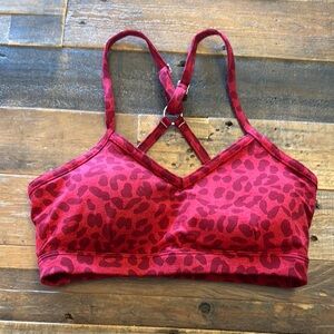 Bombshell Sportswear Red Cheetah Sports Bra